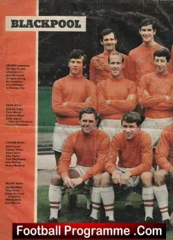 Blackpool Football Club Multi Autographed Signed Team Picture 1960's - football memorabilia