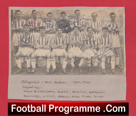 Brighton Hove Albion Football Club Multi Autographed Signed Team Picture 1959 - Image 2