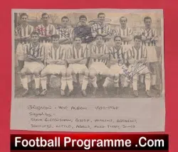 Brighton Hove Albion Football Club Multi Autographed Signed Team Picture 1959 - football memorabilia