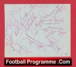 Bristol City + Cardiff City Football Club Multi Autographed Signed Team 1959 - football programme