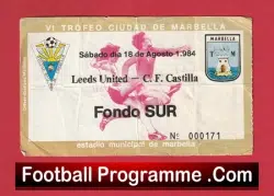 CF Castilla v Leeds United 1984  – Football Ticket Marbella Tournament