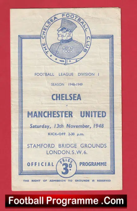 Chelsea v Manchester United 1948 – 1940’s v Man Utd