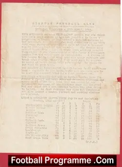 Clapton Orient v Walthamstow Avenue 1944 – War Time