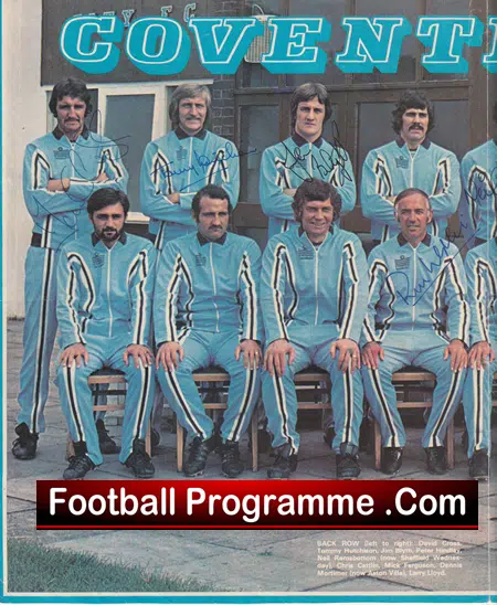 Coventry City Football Club Multi Autographed Signed Team Picture 1970's - Image 2