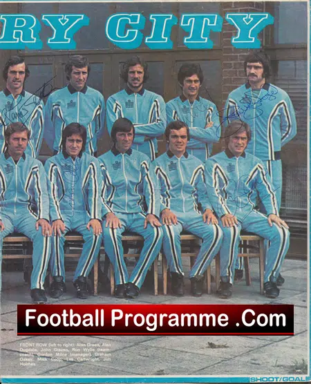 Coventry City Football Club Multi Autographed Signed Team Picture 1970's - Image 3