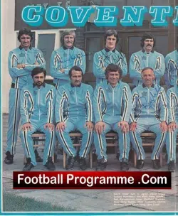 Coventry City Football Club Multi Autographed Signed Team Picture 1970's - football memorabilia