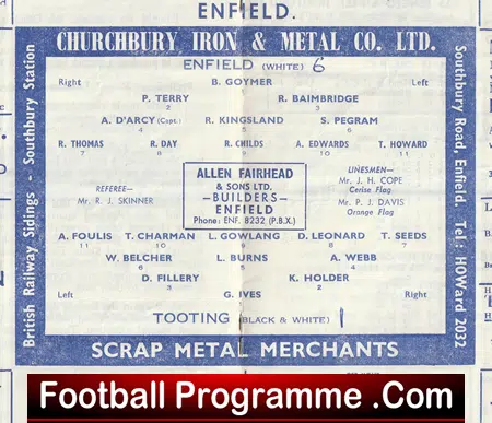 Enfield v Tooting Mitcham 1964 - Football Programmes - Image 3