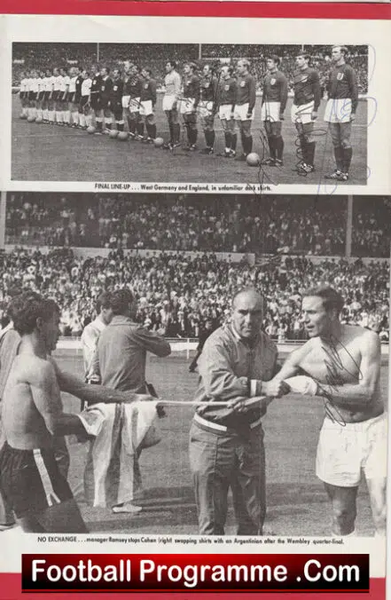 England Football Team Multi Autographed Signed Team Picture 1966