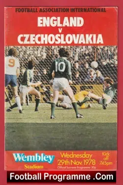 England v Czechoslovakia 1978