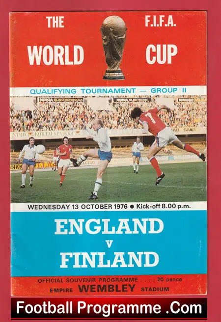 England v Finland 1976 - World Cup Wembley - Image 2