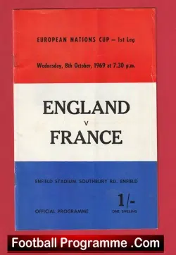 England v France 1969 – Nations Cup at Enfield