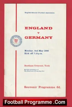 England v Germany 1966 – Schoolboys at York