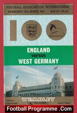 England v Germany 1975 – International Match Wembley