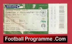 Everton v Manchester United 2014 – Match Ticket