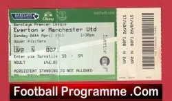 Everton v Manchester United 2015 – Match Ticket