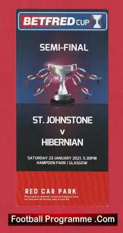 Hibernian Hibs v St Johnstone 2001 - Semi Final Car Park Ticket - football memorabilia