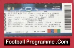 Inter Milan v Manchester United 2009 – Full Match Ticket Italy