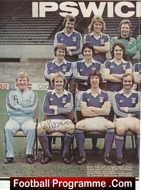 Ipswich Town Football Club Multi Autographed Signed Team Picture 1970's - Image 2