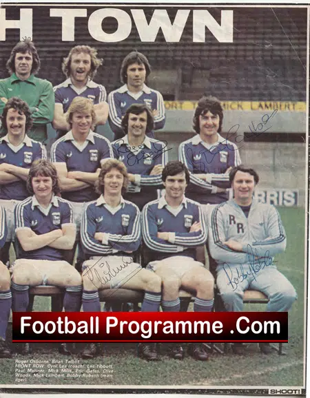 Ipswich Town Football Club Multi Autographed Signed Team Picture 1970's - Image 3