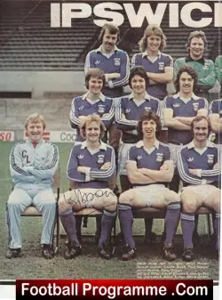 Ipswich Town Football Club Multi Autographed Signed Team Picture 1970's - football memorabilia