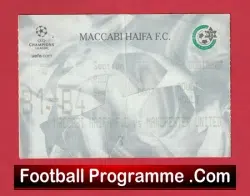 Maccabi Haifa v Manchester United 2002 – Football Ticket Israel