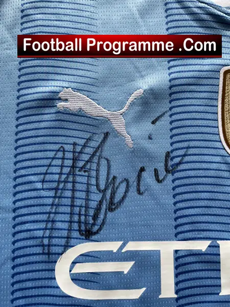 Manchester City Multi Signed Autographed Football Shirt - Treble Winners - Image 5