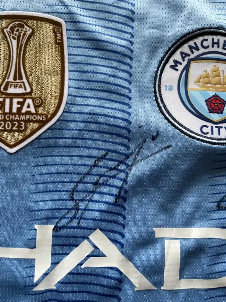Manchester City Multi Signed Autographed Football Shirt - Treble Winners - Image 6