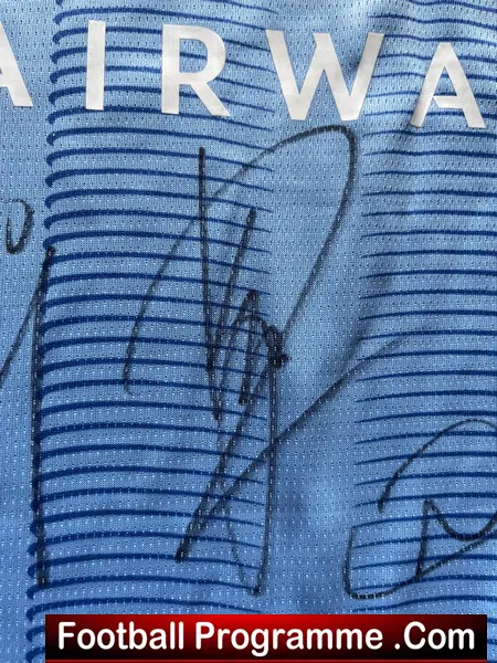 Manchester City Multi Signed Autographed Football Shirt - Treble Winners - Image 10