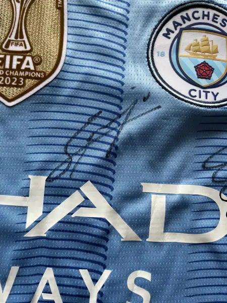Manchester City Multi Signed Autographed Football Shirt - Treble Winners - Image 24