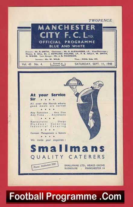 Manchester City v Manchester United 1948 – Man City 1940s