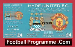 Manchester City v Manchester United 2001 – Senior Cup Match Ticket October