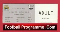 Manchester City v Manchester United 2010 – Football Ticket