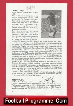 Manchester United George Best Autograph Signed Biography Book Sheet Man Utd