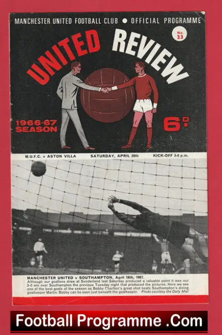 Manchester United v Aston Villa 1967 – Man United