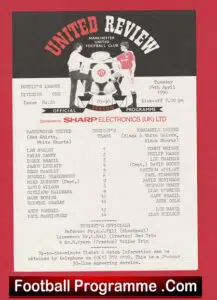 Manchester United v Newcastle United 1990 – Reserves Mike Duxbury