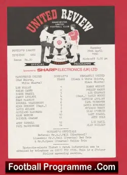 Manchester United v Newcastle United 1990 – Reserves Mike Duxbury
