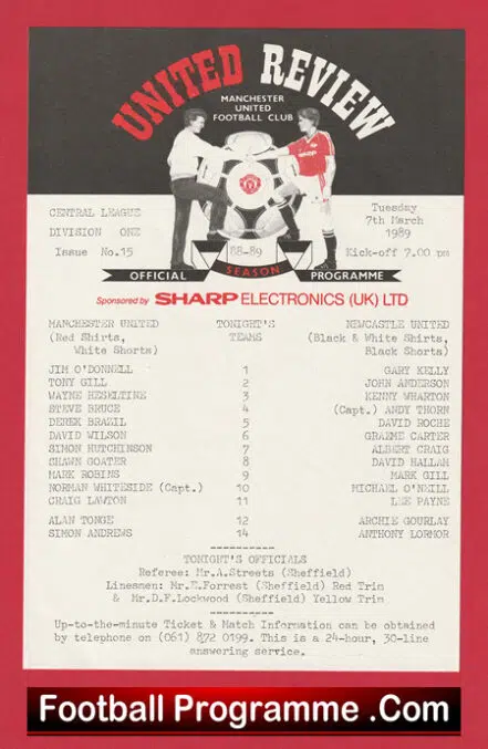 Manchester United v Newcastle United 1989 – Reserves + Goater