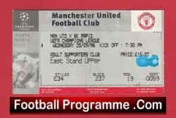 Manchester United v Rapid Vienna 1996 – Football Ticket