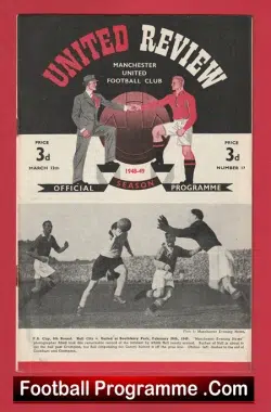 Manchester United v Stoke City 1949 – Man Utd 1940s