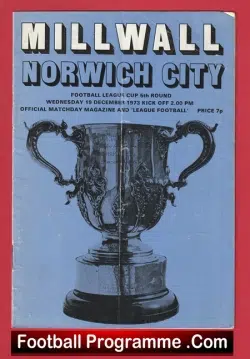 Millwall v Norwich City 1973