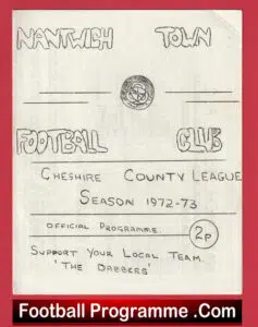 Nantwich Town v Hyde United 1972 – Cheshire County League