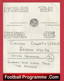 Nantwich Town v Hyde United 1972 – Cheshire County League