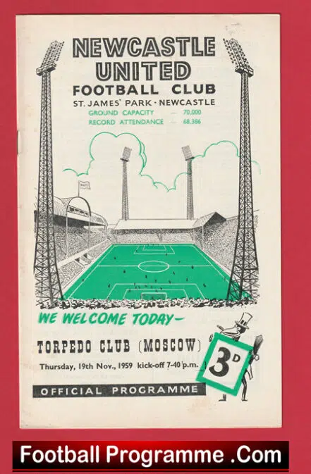 Newcastle United v Torpedo Moscow 1959 – 1950’s Friendly Game