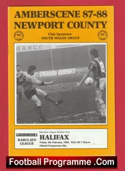 Newport County v Halifax Town 1988 – Last Season