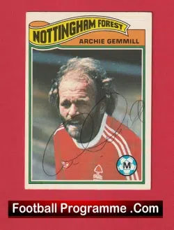 Nottingham Forest Archie Gemmill Footballer Signed Autograph Card – Scotland