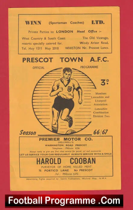 Prescot Town v Duckinfield Town 1966