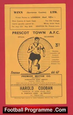 Prescot Town v Duckinfield Town 1966