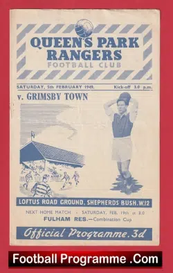 Queens Park Rangers v Grimsby Town 1949 – 1940s QPR Programmes