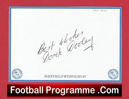 Sheffield Wednesday Derek Dooley Footballer Signed Autograph Card - Image 2
