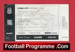 Stoke City v Manchester United 2017 – Match Ticket
